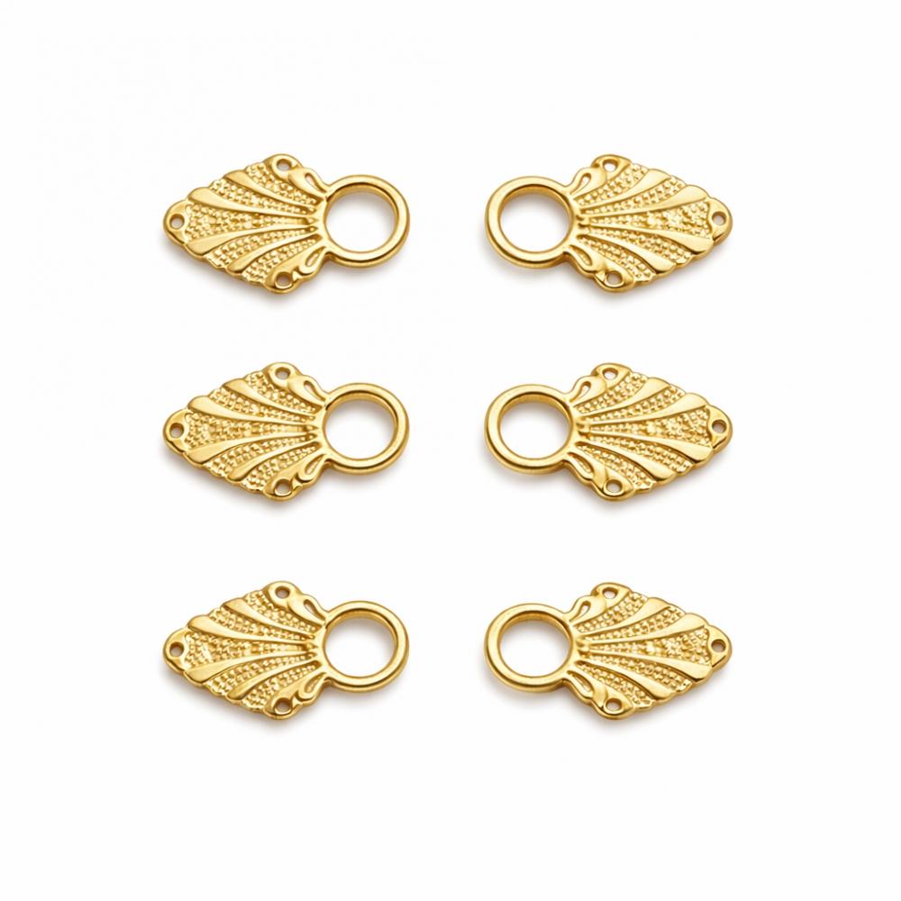 3 x maljer, forgylt