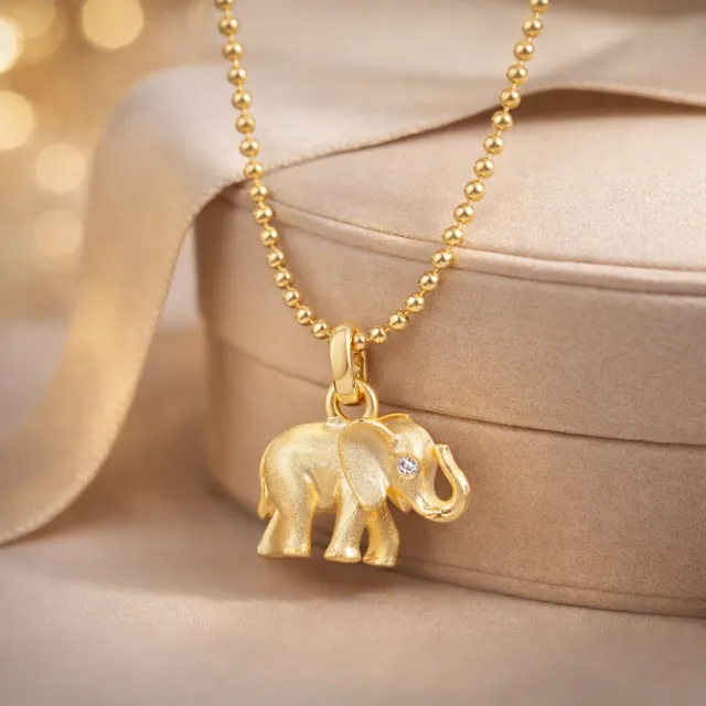 Elefant smykke - forgylt