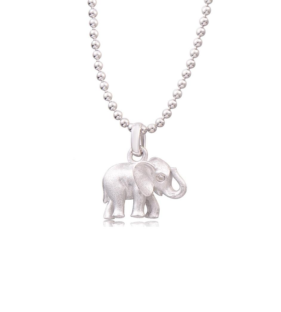Elefant smykke - sølv (liten)